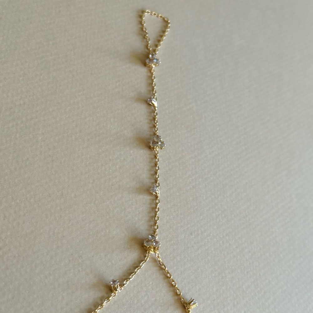 Diamond Hand Chain Bracelet N1658 - Picture 4 of 4
